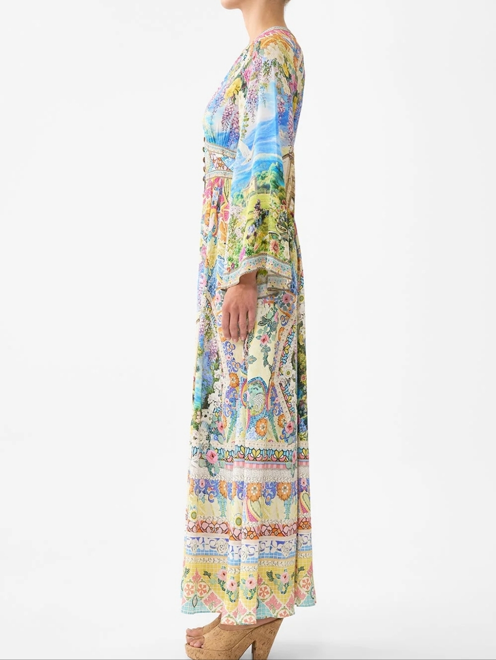 Camilla kimono sleeve dress with shirring detail - Picture 2 of 15